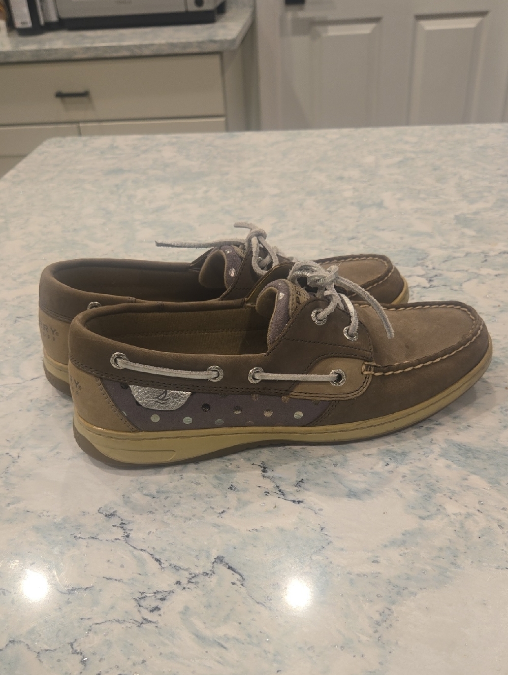 Sperry Polka Boat Shoes with Lace-Up Detail